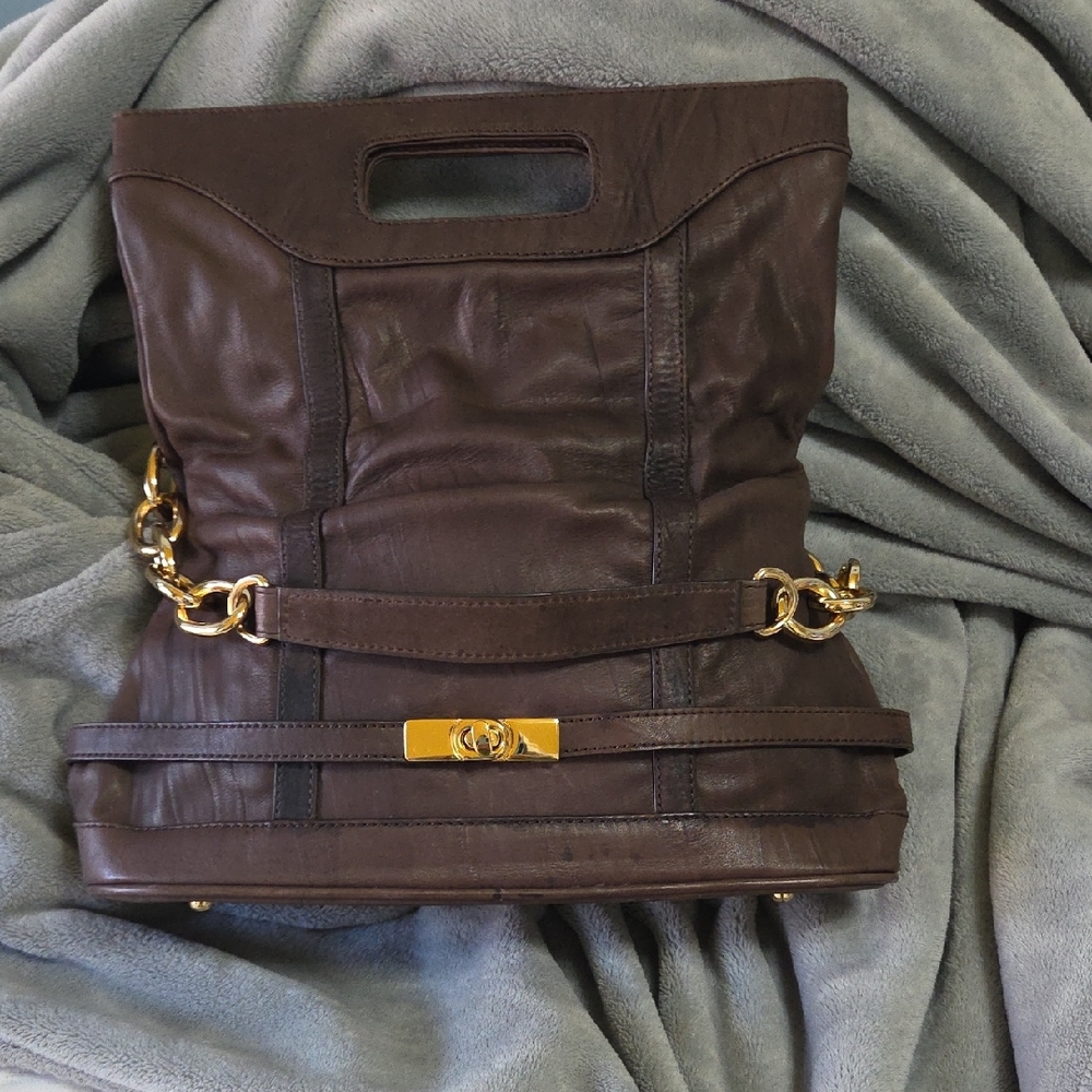 Elegant Brown Leather Women's Bag